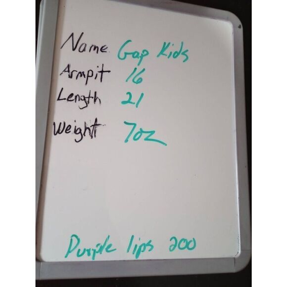 Gap Shirt‎ Boys Medium Green White Long Sleeve Button Front - Picture 7 of 7